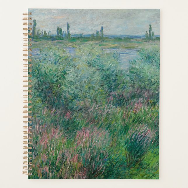 Agenda Bancos do Sena perto de Vétheuil, Monet 1881 (Frente)