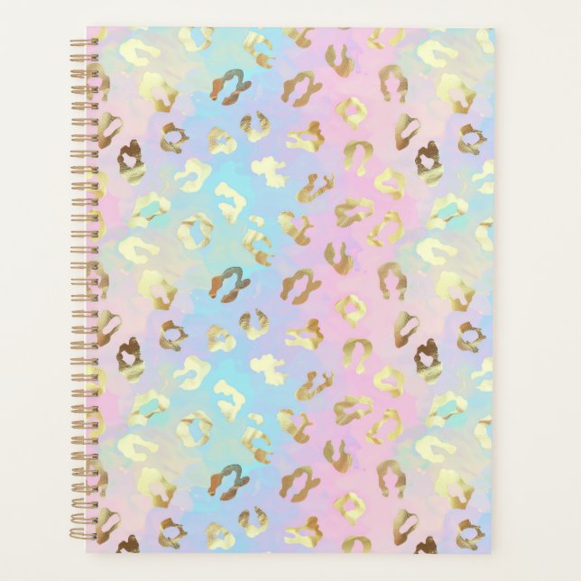 Agenda Bandana de Pele de Leopardo em Cores Pastel (Frente)