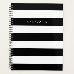 Agenda Bandas brancas e pretas personalizadas