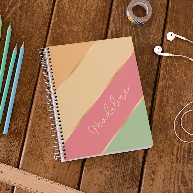 Agenda Bandas de Arte Douradas de Melão Vermelho Verde Pe (Criador carregado)