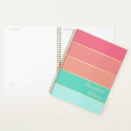 Agenda Bandas de Cores de Verão Personalizadas elegantes
