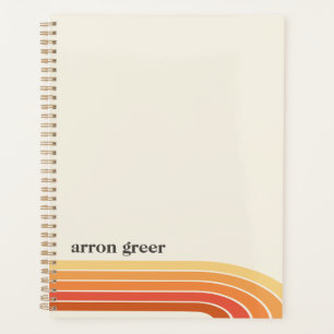 Agenda Bandas de Retrô Laranja Boho