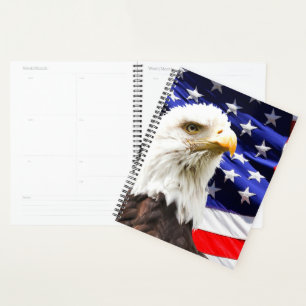 Agenda Bandeira Americana e Águia Balda