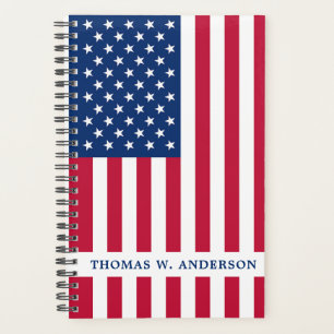 Agenda Bandeira Americana Vermelha Branca Azul Patriótica