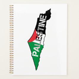Agenda Bandeira da Palestina Livre no Mapa Palestino