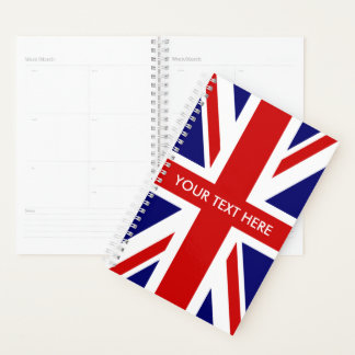 Agenda Bandeira de bandeira da União Britânica Personaliz