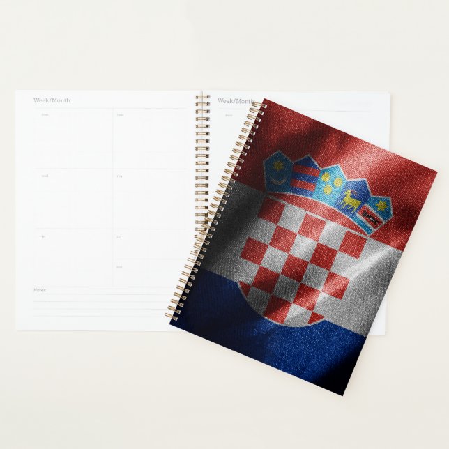 Agenda Bandeira de seda da Croácia (Exibição)