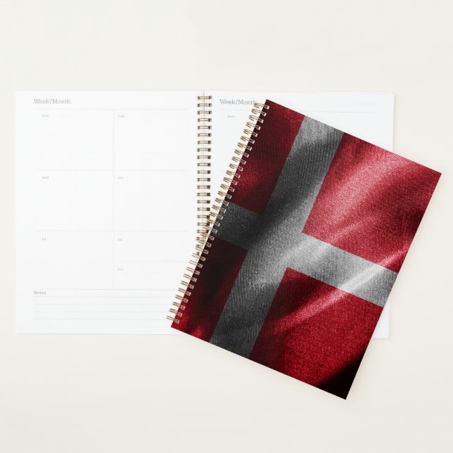Agenda Bandeira de seda da Dinamarca (Exibição)