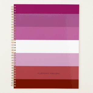 Agenda bandeira do orgulho lésbico feminino da SlipperyJo
