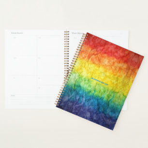 Agenda Bandeira tie-dye da SlipperyJoe's arco-íris pressi
