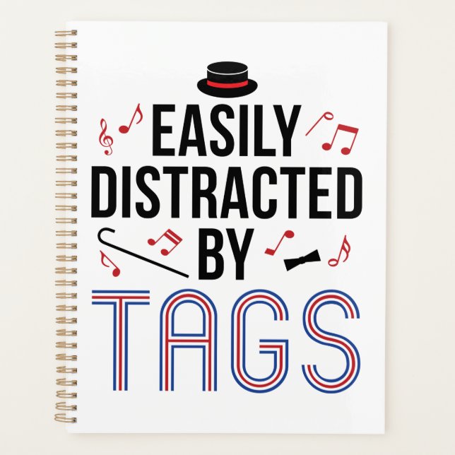 Agenda Barbershop Quarteto Facilmente Distraído por Etiqu (Frente)