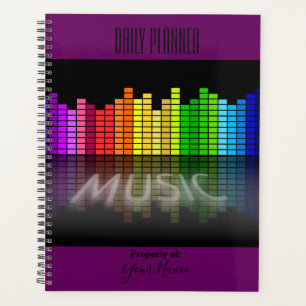 Agenda Bares de som do Photo Daily Planner Tema de músic