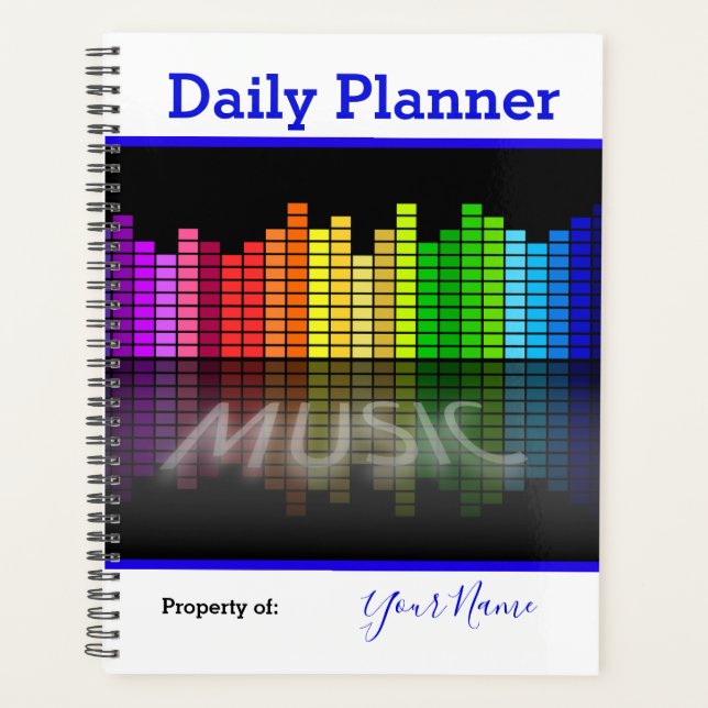 Agenda Bares de som do Photo Daily Planner Tema de música (Frente)