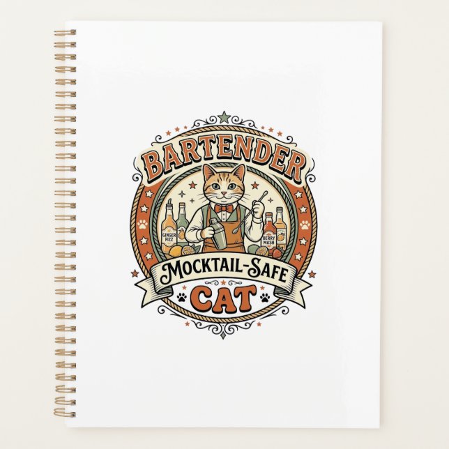 Agenda Barman Mocktail-Safe Gato Barman Mocktail-Safe (Frente)