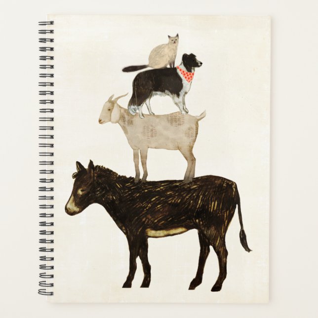 Agenda Barnyard Buds - Donkey, Goat, Dog, Cat (Frente)