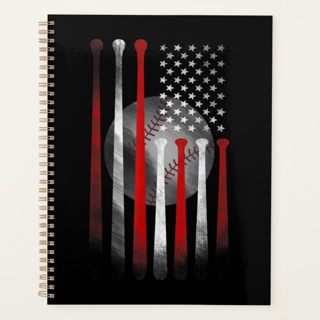 Agenda Baseball American Flag Vintage (Frente)