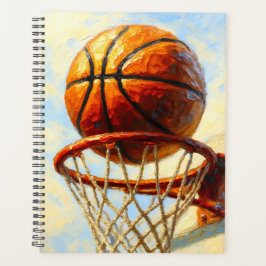 Agenda Basketball Art Notebook - Sports Design Journal