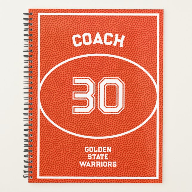 Agenda Basquete Personalizado Texturizado Laranja (Frente)