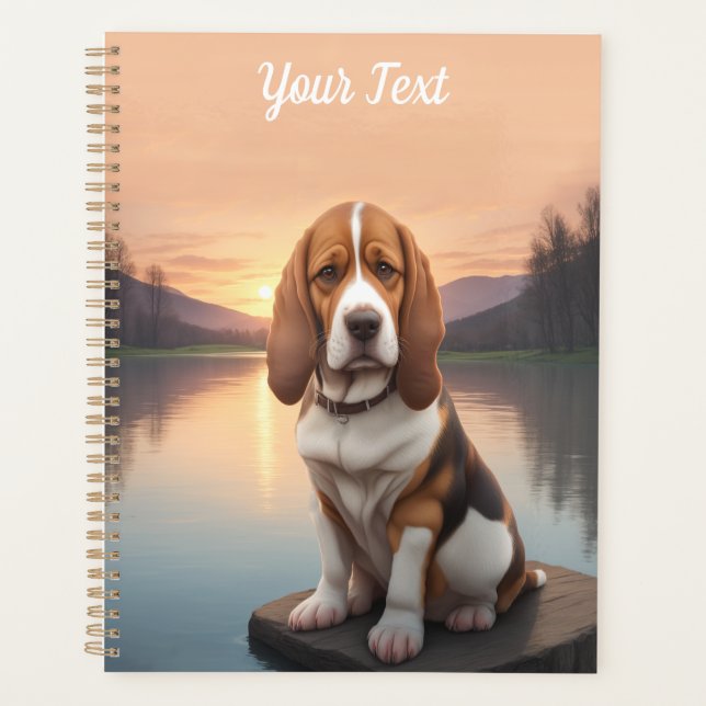 Agenda Basset Hound by Lake (Frente)