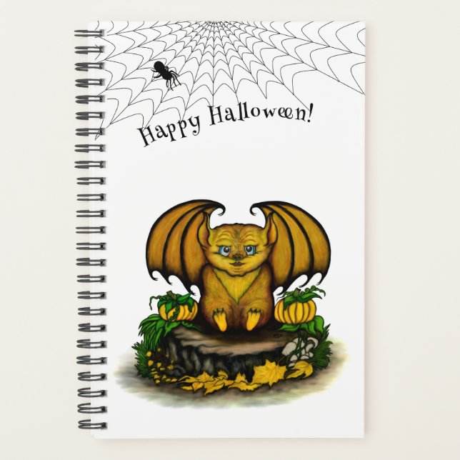 Agenda Bat Bonito do Halloween (Frente)