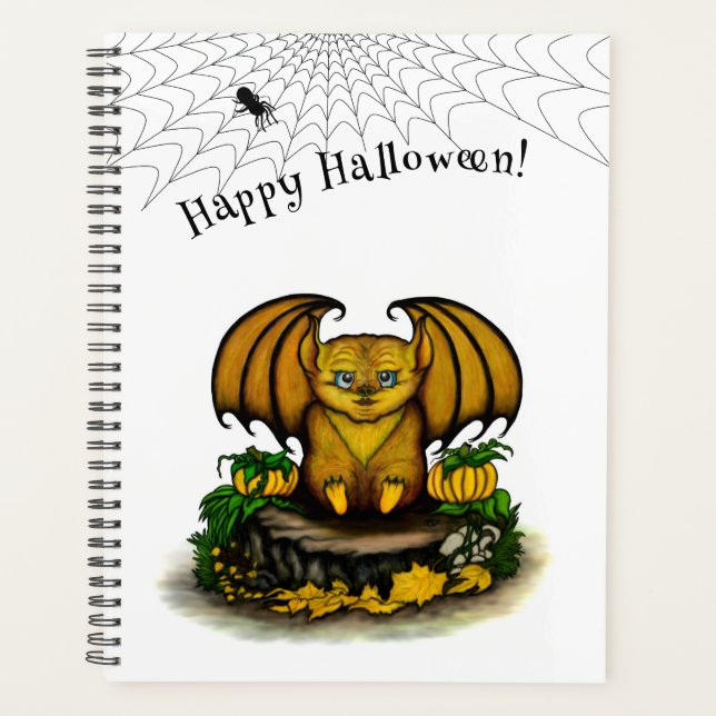 Agenda Bat Bonito do Halloween (Frente)