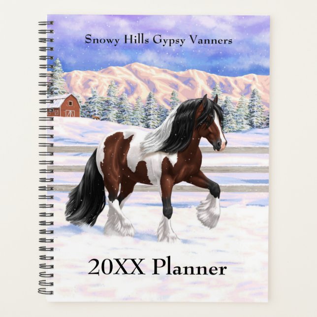 Agenda Bay Pinto Brown Skewbald Gypsy Vanner Tinker Horse (Frente)
