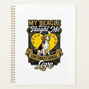 Agenda Beagle Me Ensina o Amor Incondicional Coração e Pa