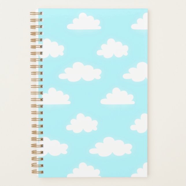 Agenda Beautiful Blue Sky Print Notebook Planner (Frente)