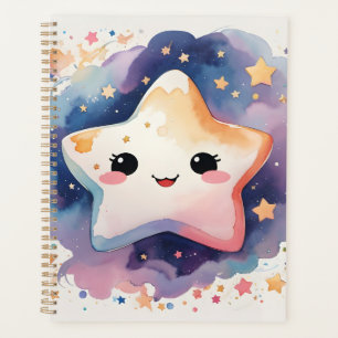 Agenda Bebê de serra de estrela de aquarelas de Kawaii, b