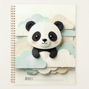 Agenda Bebê Panda Dobrado   Origami Fofo 