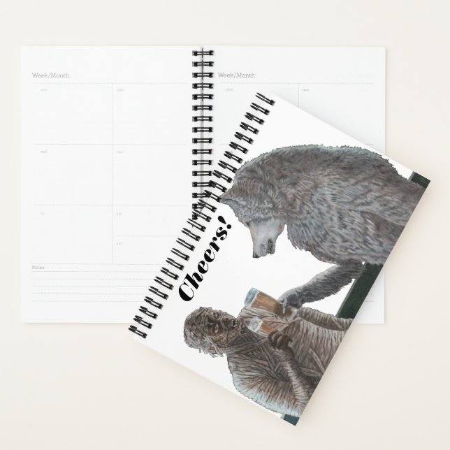 Agenda Bebendo da múmia e lobisomem Fantasy Art Planner (Exibição)