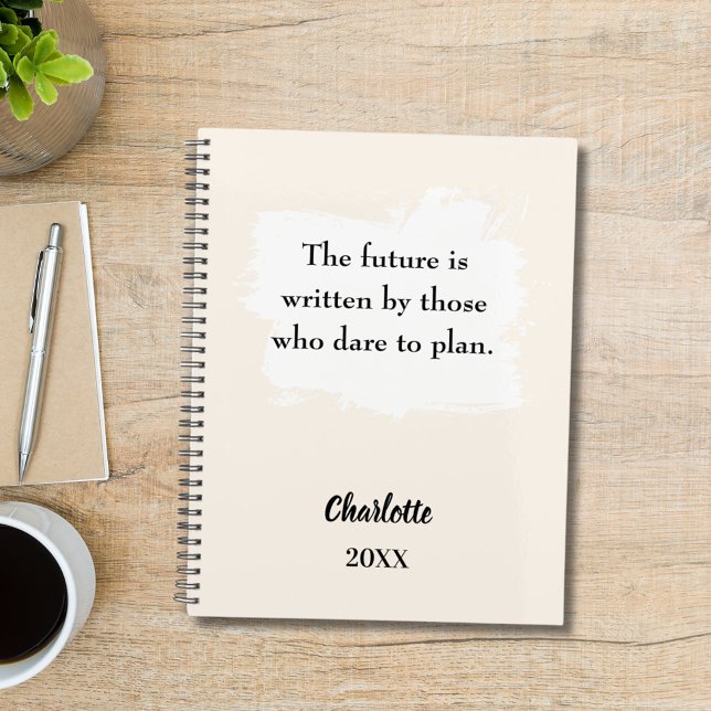 Agenda Beige cream inspirational quote 2026 (Criador carregado)