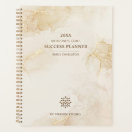Agenda Beige Dourado do logotipo profissional elegante |