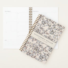 Agenda Beige Linen Floral | Nome e Ano