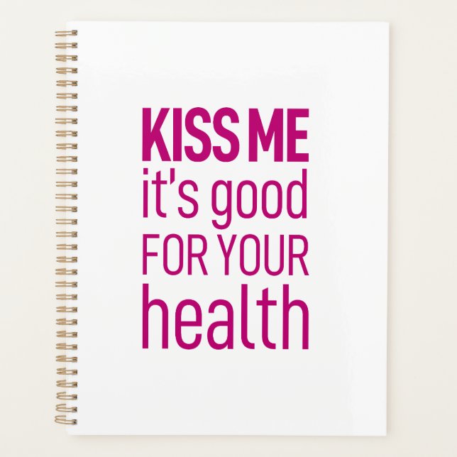 Agenda Beije-me. É bom para sua saúde. (Frente)