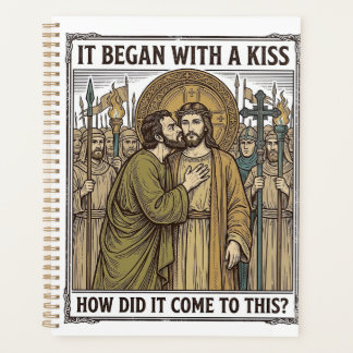 Agenda Beijo de Traição Bíblico Vintage