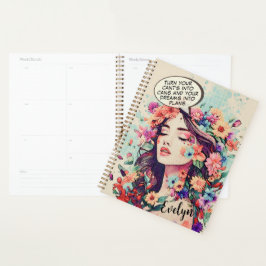 Agenda Bela Arte Pop Vintage 'Transforme Sonhos em Planos