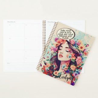 Agenda Bela Arte Pop Vintage 'Transforme Sonhos em Planos