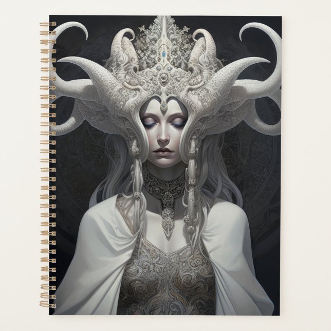 Agenda Bela Bruxa Demon Queen Fantasy Art (Frente)