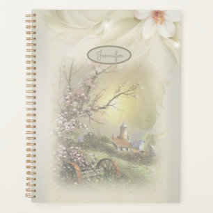 Agenda Bela Floral Romântica Country Personalizar