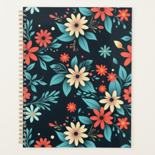 Agenda Belas Flores Padrão Floral