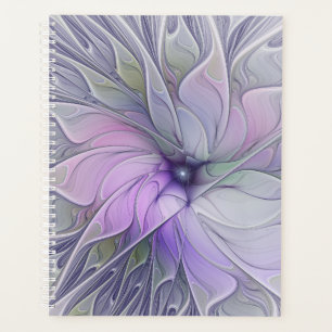 Agenda Beleza Impressionante Flor de Arte Fractal Abstrat