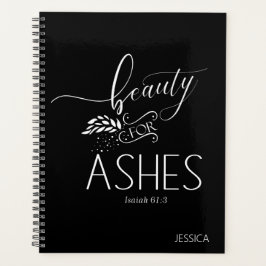 Agenda Beleza para Ashes Christian Bíblia Verse Planner