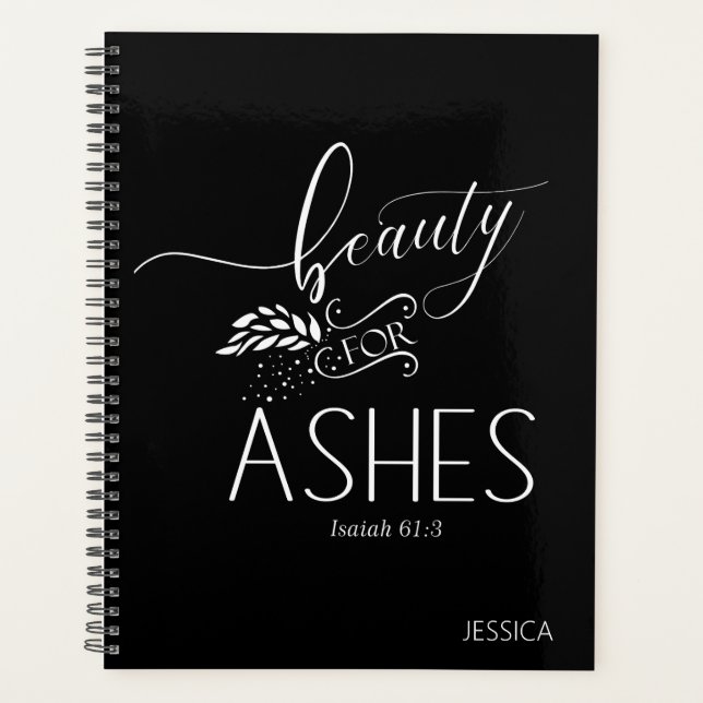 Agenda Beleza para Ashes Christian Bíblia Verse Planner (Frente)