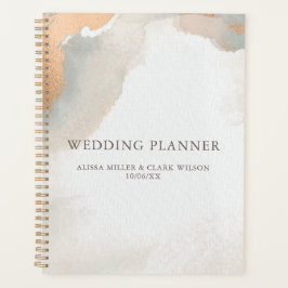 Agenda Belo Abstrato de Aquarela Moderna, Dourado