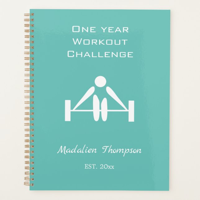 Agenda Belo brilhante desafio de treinamento de um ano (Frente)