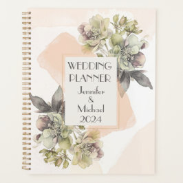 Agenda Belo buquê de flor de aquarela