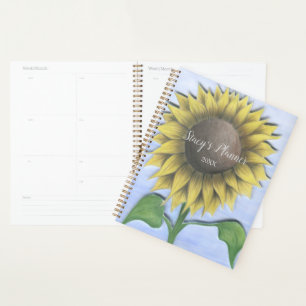 Agenda Belo Desenho De Girassol