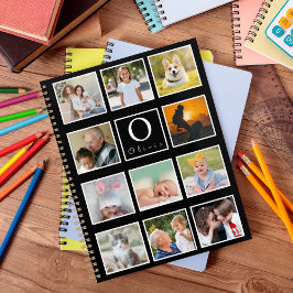 Agenda Belo Monograma Personalizado Tendencial com 11 Fot