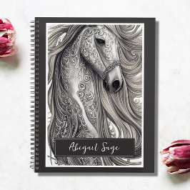 Agenda Belo Ornamentado de Cinza prateada com Mané fluent